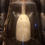 Stunning very LARGE Glass ceiling light with frosted marbled glass insert Image 4