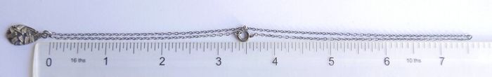Vintage Sterling Silver 925 Drop Pendant Necklace length 15" - 1,9g