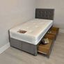 New Stylish Single,Double 4ft, 4ft6, King 5ft And 6ft Superking Sizes Divan Beds Instock. Drawers And Optional Tufted Mattresses Available. Free Delivery Image 4