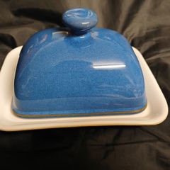 Denby Imperial Blue butter dish