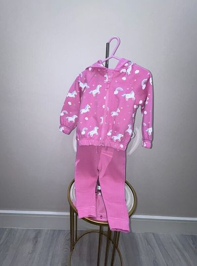 Baby Girls Pink Unicorn Hoodie & Leggings Age 12-18 months / EU 80 cm