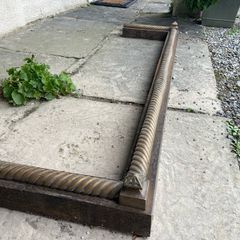 Victorian brass and metal fender circa 1890