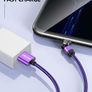 USLION 2M Micro USB QC 3.0-2.0 3A 180 Rotate+LED Cable Fast Charging & Data Sync Nylon Braided Cable (Brand New/Warranty) Image 4