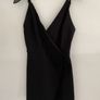 Black playsuit wrap effect with fringing large Image 6