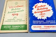 Ulster Transport Authority Easter and Christmas Holiday Timetables - 1949 &amp; 1953