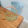 New wire woven basket with wooden handle Image 3
