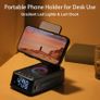Gifts for Men Women, Phone Stand with Bluetooth Speaker&Clock, Birthday Gifts for Him, Phone Holder with Wireless Speaker, Ideal for Dad Mom Husband Boy, Cool Tech Gadget for Men Image 2