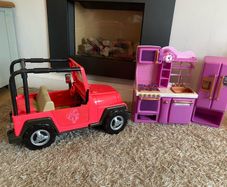 generation dolls jeep and kitchen ( no accessories or dolls incl )