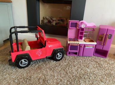 generation dolls jeep and kitchen ( no accessories or dolls incl )