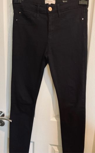 River Island 'Molly' Mid-Rise Skinny Jeans Black