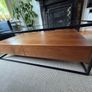 Walnut and glass coffee table Image 5