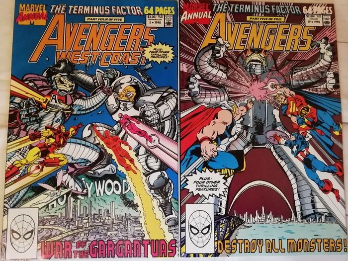 The Terminus Factor - Captain America, Iron Man, Thor, Avengers West Coast  & Avengers Annuals Complete Set - Parts 1-5 (1989-1990)