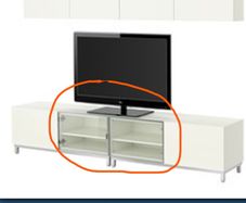 2 Glass Tombo doors for IKEA Besta cabinet