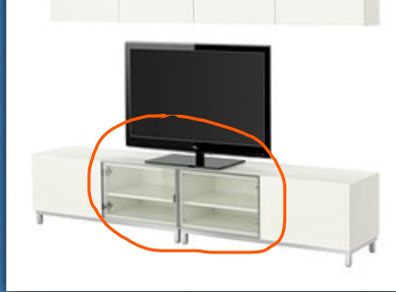 2 Glass Tombo doors for IKEA Besta cabinet