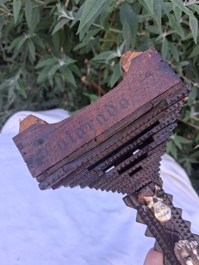 Art Nouveau Tramp Art Crucifix(Possibly WW1)