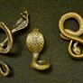 3 brass snakes. Image 2