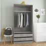 Wardrobe Concrete Grey 100x50x200 cm Chipboard Image 5