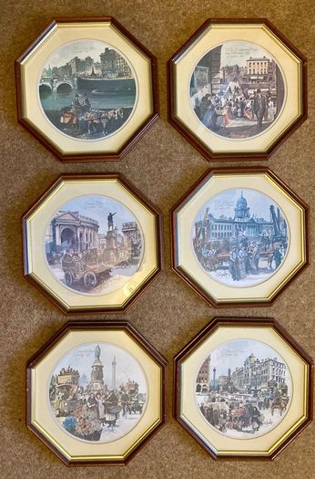 Six Robert D. Beattie historic prints of Dublin City