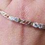 Vintage Sterling Silver 925 Cubic Zirconia Tennis Bracelet 14 Grams 8" Long Image 9