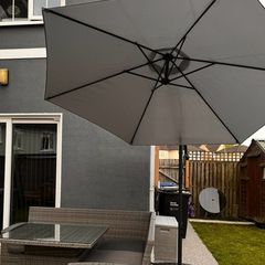 large parasol, garden umbrella (dunnes store)
