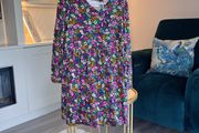 Lefties Girls Floral Faux-Wrap Dress Age 4-5 Years /EU 110cm BNWOT
