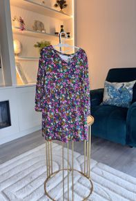 Lefties Girls Floral Faux-Wrap Dress Age 4-5 Years /EU 110cm BNWOT