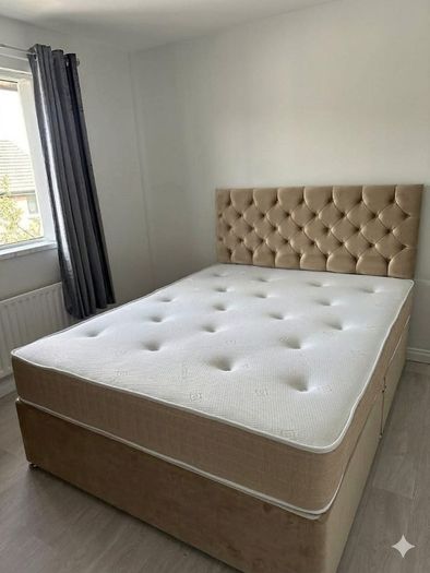 Double Bed And Mattress With Headboard