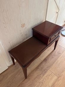 Mahogany telephone seat and table