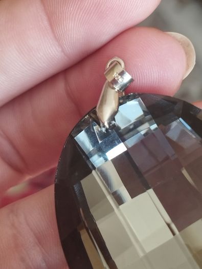 Pendant made of smoky quartz and 925 silver.