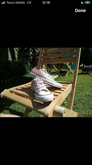 Sparkly Pink Converse UK 3.5