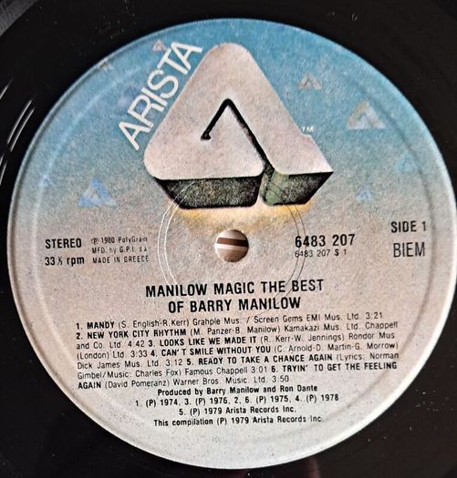 Barry Manilow Magic Vinyl