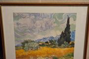 "A Wheatfield, with Cypresses" By Vincent Van Gogh - Framed print