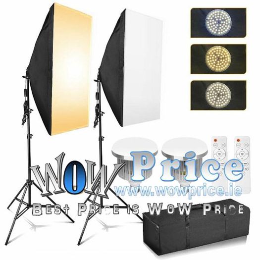 85W Dimmable LED Softbox Diffuser Stand Kit