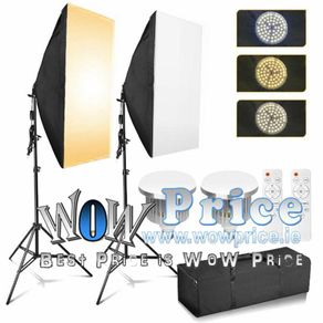 85W Dimmable LED Softbox Diffuser Stand Kit