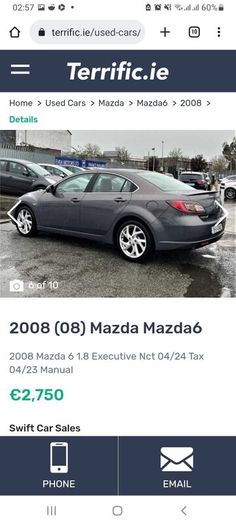 2008 Mazda 6 1.8 Executive Petrol