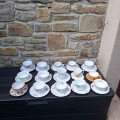 Mix and match 15 tea cups and saucers postage possible