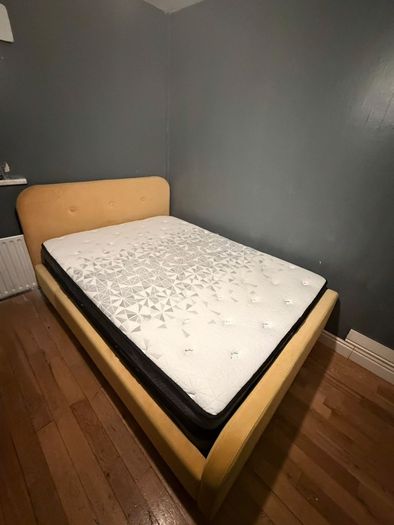 double bed frame and mattress