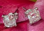 2 Carat White Gold Diamond Earrings