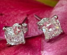 2 Carat White Gold Diamond Earrings