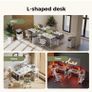 Small L Shaped Desk with Power Outlets,100 cm L Computer Corner Desks Image 8