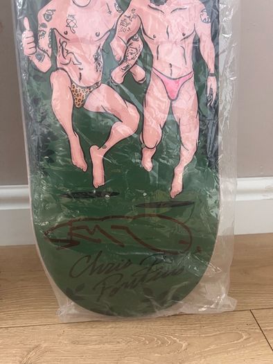 Jackass cast signed skateboards