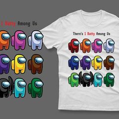 There is 1 batty among us t-shirt impostor among us t-shirt impostor t-shirt