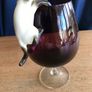 Vintage Brandy Glass with Hanging Cat Ornament Image 4