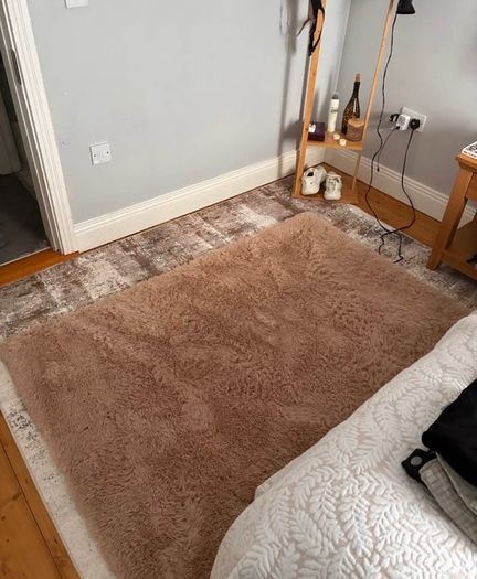 Soft Shaggy Beige Rug