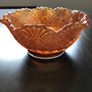 Vintage Depression Orange Fluted bowl and Jug Image 6