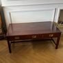 Large mahogany and brass coffee table Image 3