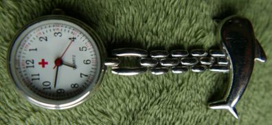 Nurse Fob Watch, Pocket Watch Dolphin Brooch Hanging Watch Nurse Watch