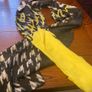 SAMOON scarf in black with yellow and white Image 6