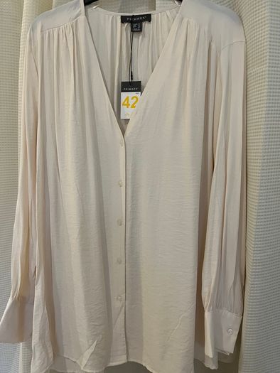 New Cream Satin Shirt