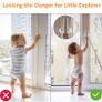 Door Level Lock (Upgraded), 2 Pack Child Safety Door Handle Lock with 3M Adhesive, Anti-Lockout Child Proof Locks for Bedroom, Bathroom, Kitchen Image 2